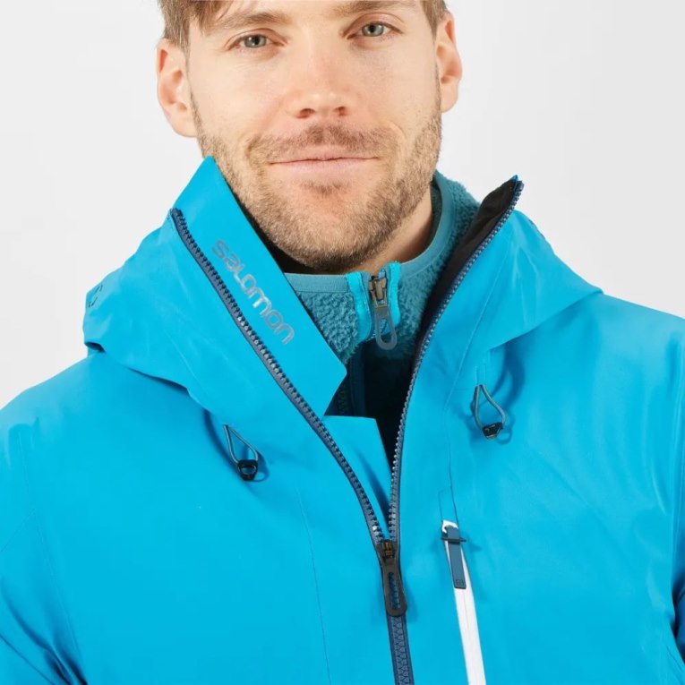 Turquoise Salomon Outlaw 3L Shell Men's Ski Jackets | PH 59810G